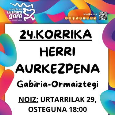 24. Korrikaren herri aurkezpena