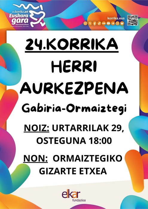 24. Korrikaren herri aurkezpena