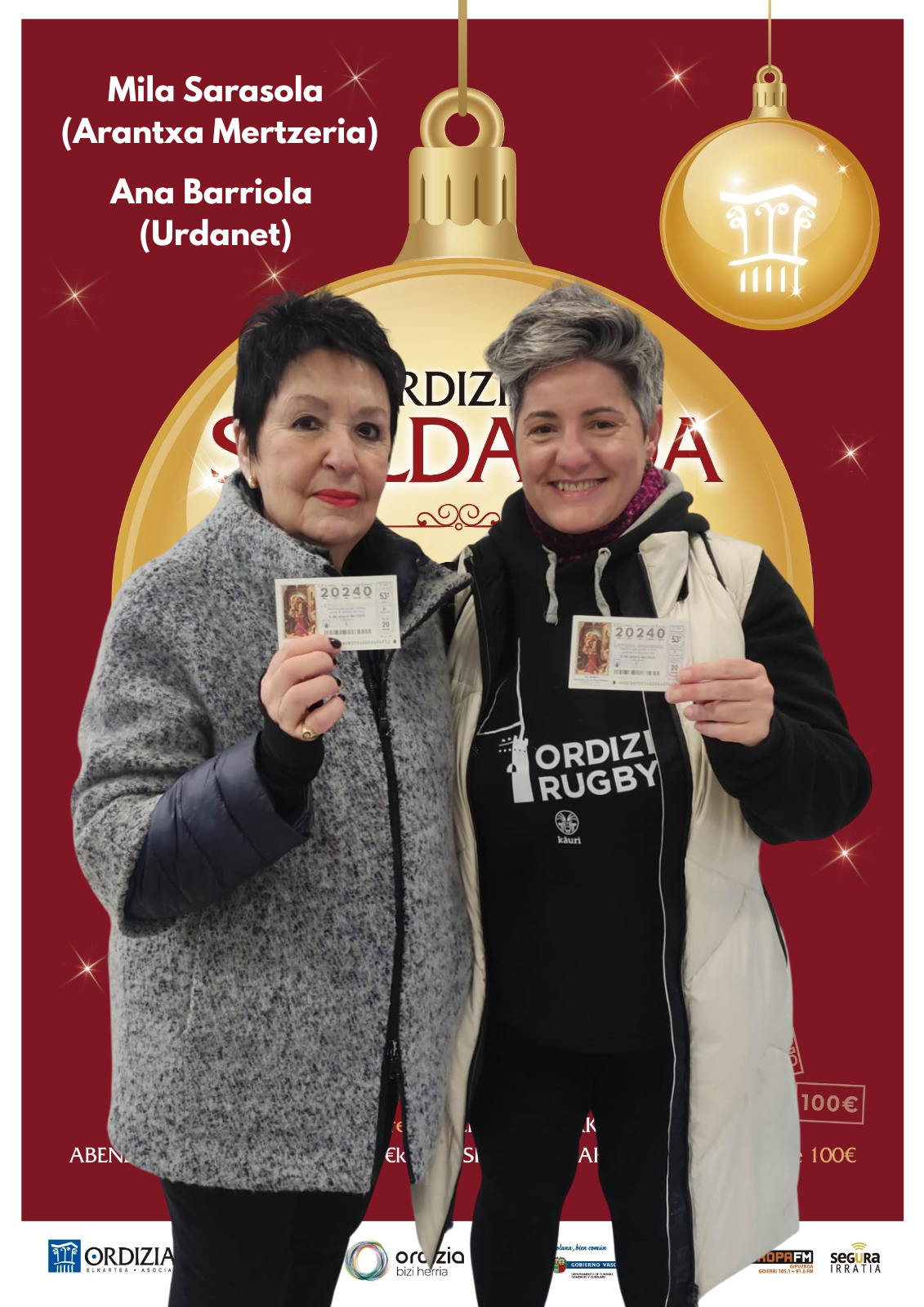ORDIZIAN LOTERIAK BANATZEN: MILA SARASOLA ETA ANA BARRIOLA
