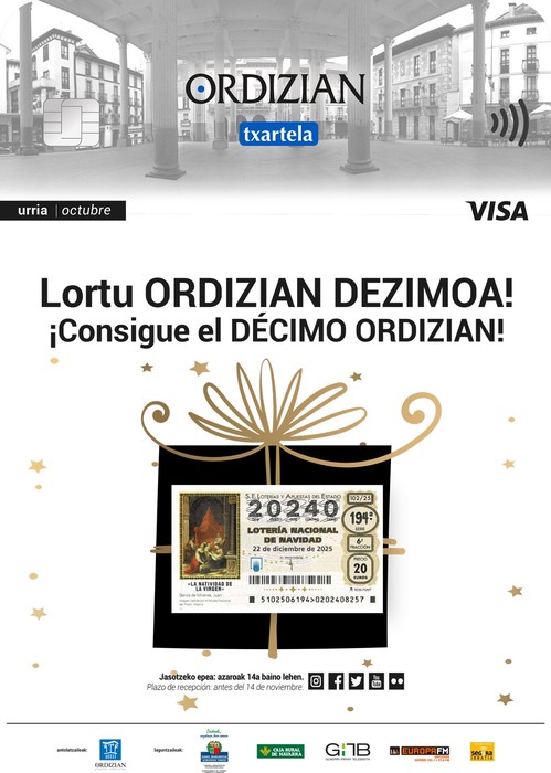 ORDIZIAN VISA TXARTELA: Lortu Ordizian loteria!