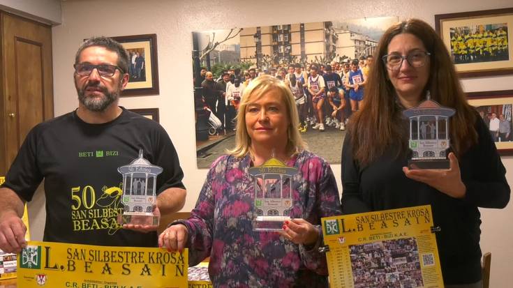 San Silbestre lasterketaren urrezko ezteiak ospatzeko garaikur berriak eta kamiseta berezia parte hartzaileentzat