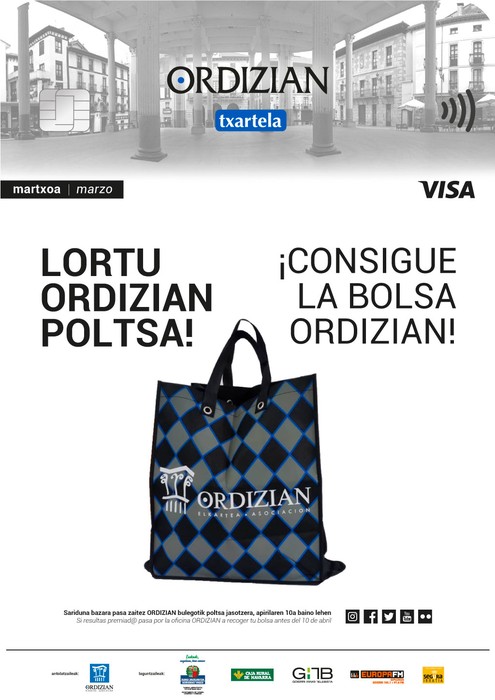 ORDIZIAN VISA TXARTELA: Martxoan ORDIZIAN Poltsak opari!