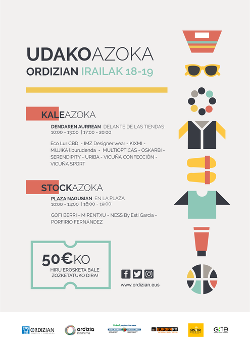UDAKO AZOKAK ORDIZIA AUKERAZ, GIROZ ETA KALEKO MERKATARITZAZ BETEKO DU
