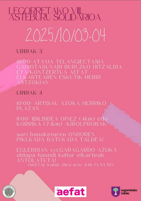 Legorretako VIII. Asteburu Solidarioa