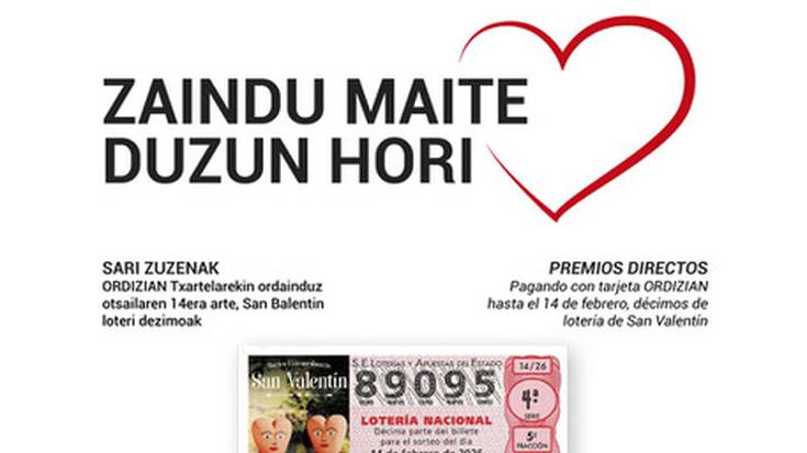 ORDIZIAN VISA TXARTELA: Zaindu maite duzun hori!