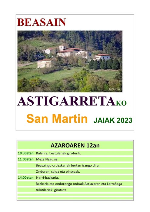 Astigarretako San Martin jaiak
