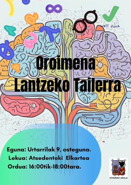 Oroimena lantzeko tailerra
