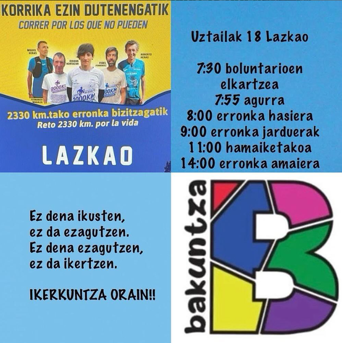 Korrika ezin dutenengatik