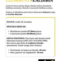 Baraibar-Zaldibia eta Lizarrusti-Zaldibia mendi irteerak