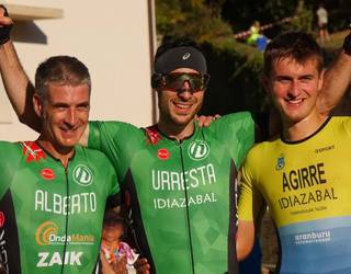 Josu Urrestarazu eta Nekane Pradera nagusi Idiazabalgo mendi duatloiaren lehen edizioan