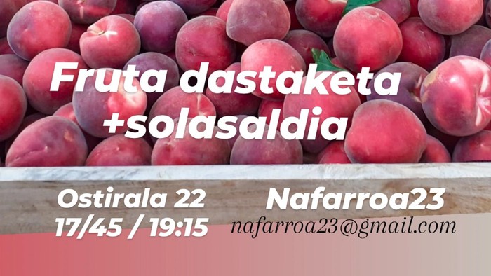Fruta dastaketa + solasaldia