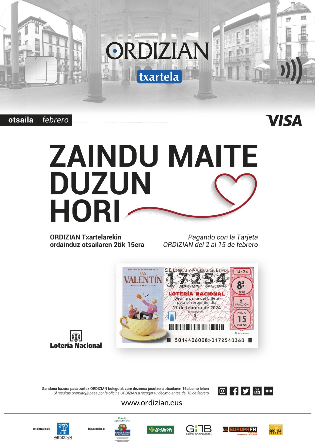 ORDIZIAN VISA TXARTELA: OTSAILEKO KANPAINA