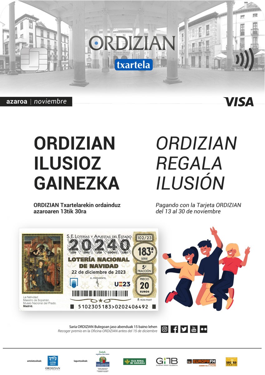 ORDIZIAN VISA TXARTELA: Azaroko kanpaina