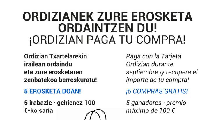 IRAILEKO ORDIZIAN TXARTELAREN KANPAINA: ZURE EROSKETA DOAN ATERA DAITEKE!