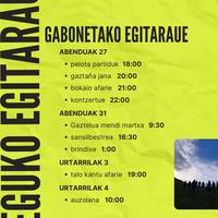 Zaldibiako Gazte Asanbladaren Gabonetako egitaraua