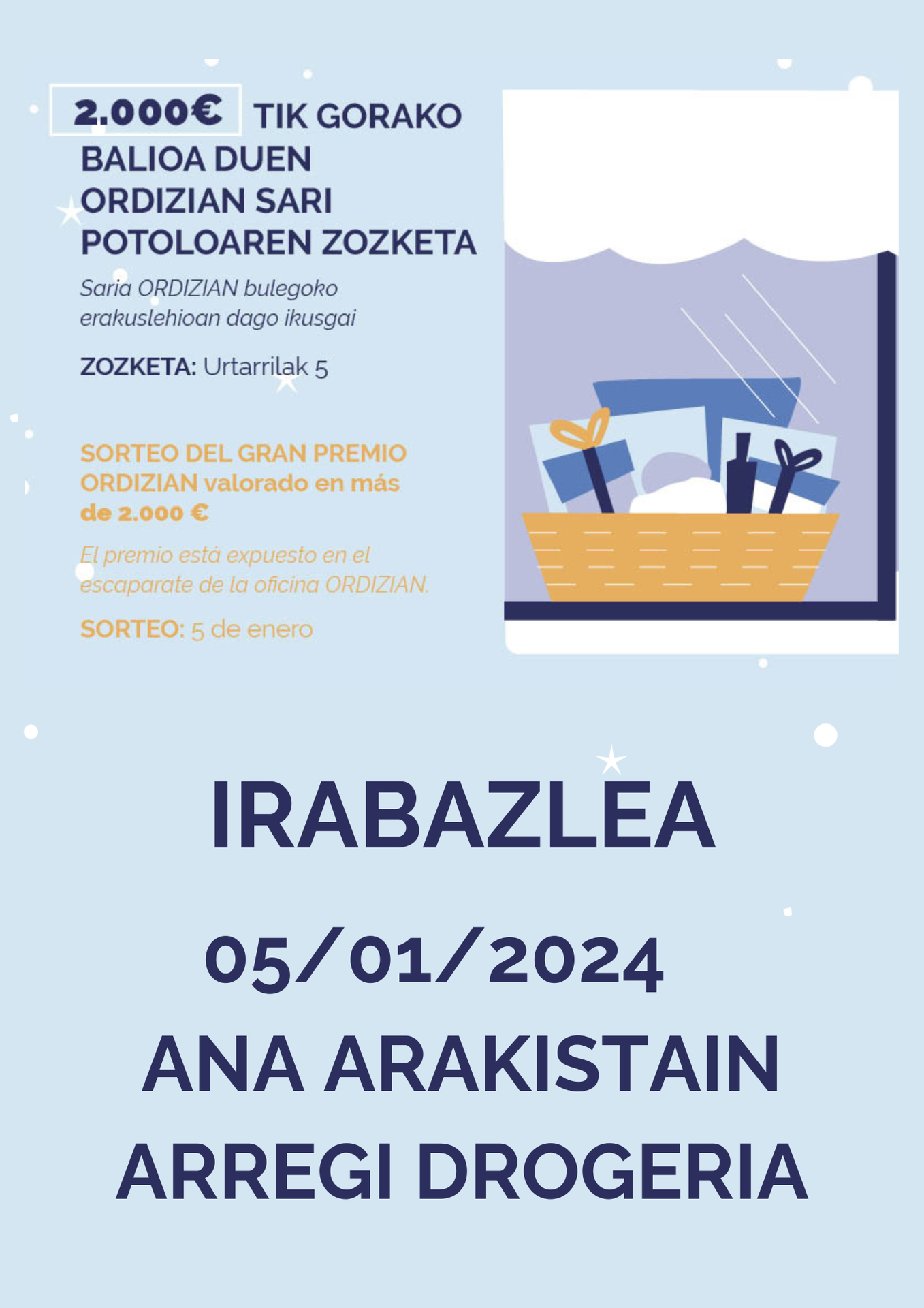 2.000€KO BALIOA DUEN ERAKUSLEHIOAREN IRABAZLEA