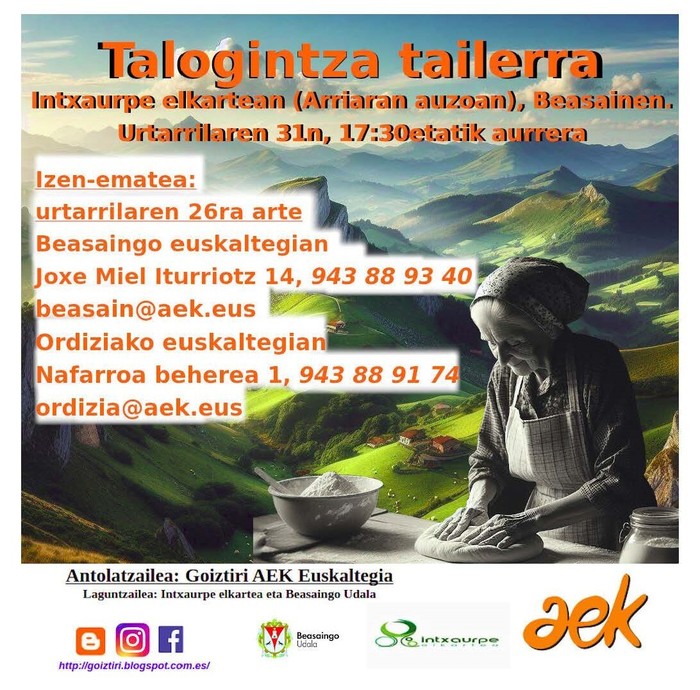 Talogintza tailerra