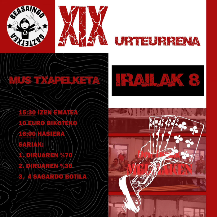 Beasaingo Gaztetxearen XIX. urteurrena