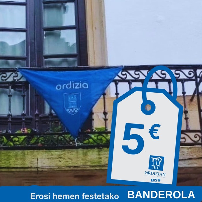 FESTETAKO BANDEROLAK ORDIZIAN BULEGOAN SALGAI 5€tan