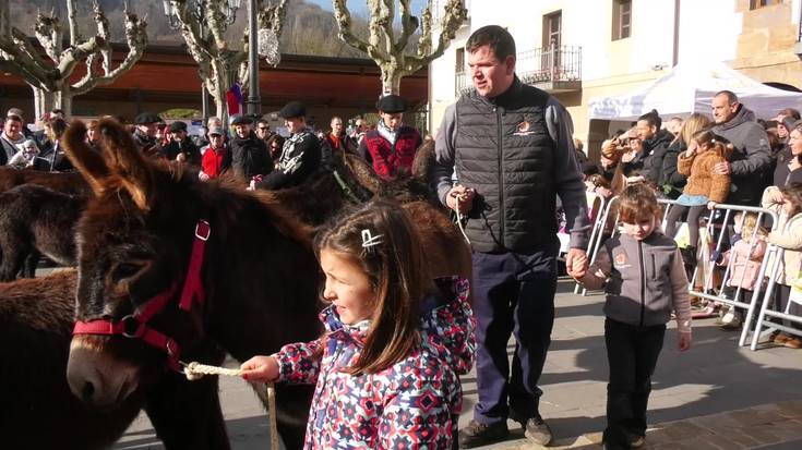 Gipuzkoako dozenaka astozale bildu zituen, urtero bezala, Lazkaoko Astotxo Egunak