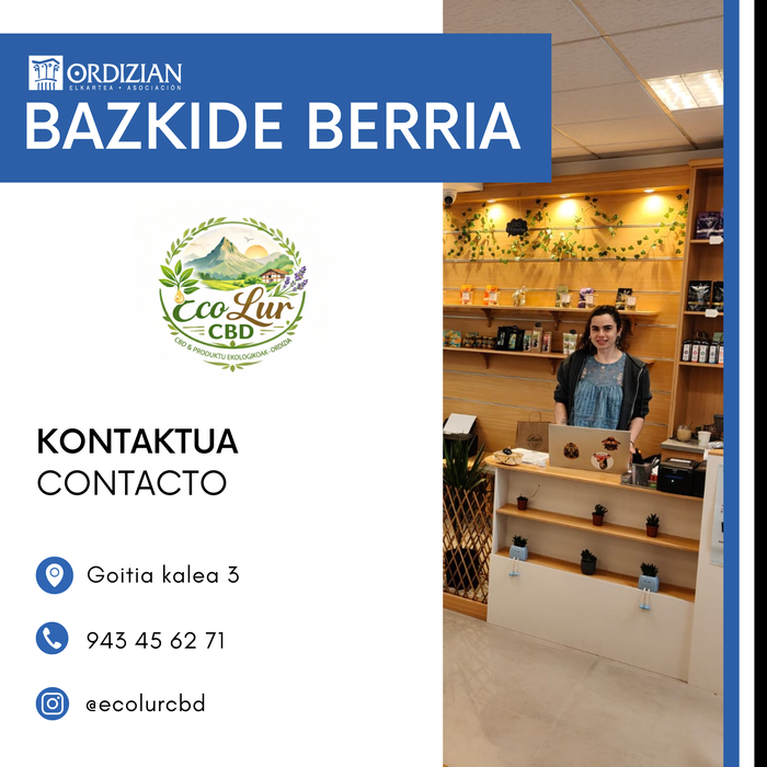 ECOLUR CBD, Ordizian Elkarterako bazkide berriaren ongietorria