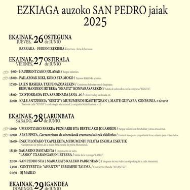 Ezkiaga auzoko San Pedro Jaiak
