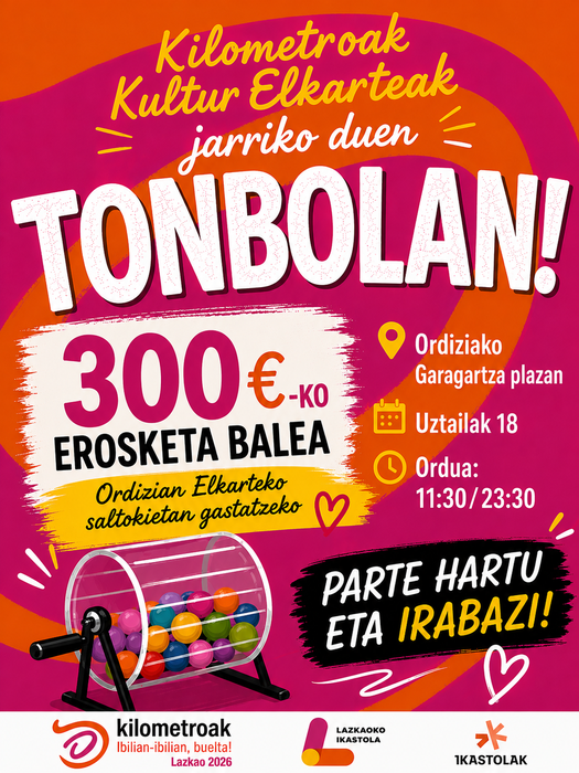 300 €-ko saria TONBOLAN