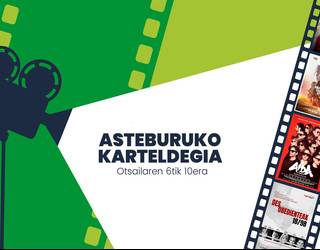 Asteburuko zinema eta antzerki karteldegia