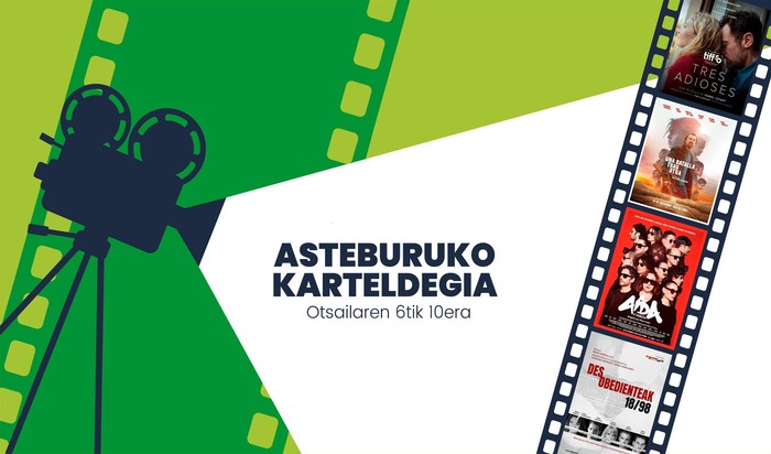 Asteburuko zinema eta antzerki karteldegia