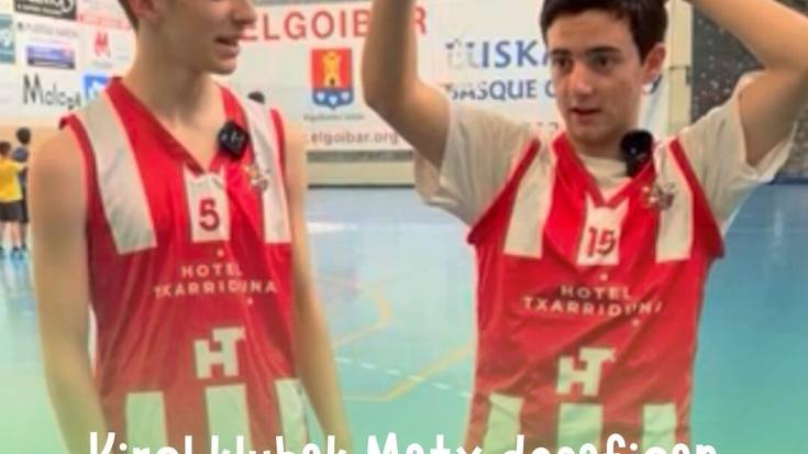 Elgoibar saskibaloi taldeko mutilak galdetegi azkarrean