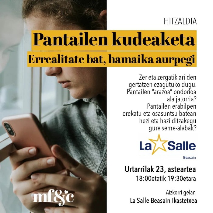 "Pantailen kudeaketa. Errealitate bat, hamaika aurpegi"
