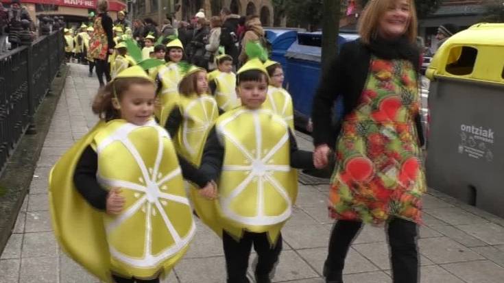 La Salle Ikastetxeko txikiena izan da Goierriko Inauterietako lehen desfilea