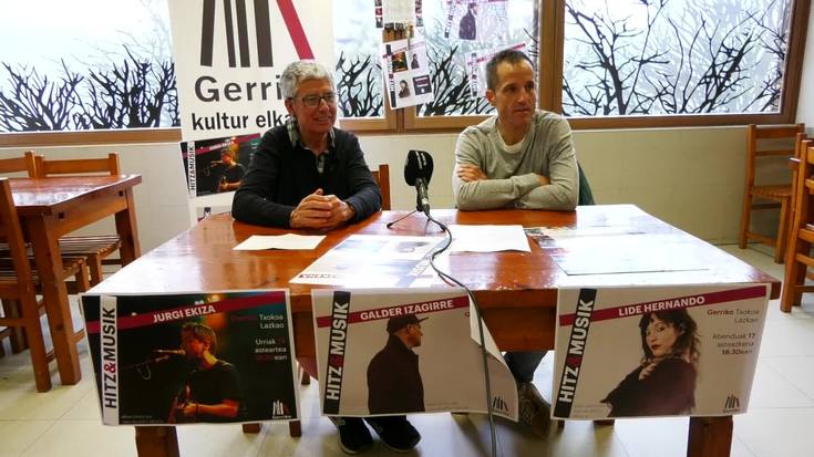 Jurgi Ekiza, Galder Izagirre eta Lide Hernando izango dira udazken honetako Hitz&Musik zikloko gonbidatuak