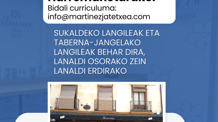 LAN ESKAINTZA: MARTINEZ JATETXEA