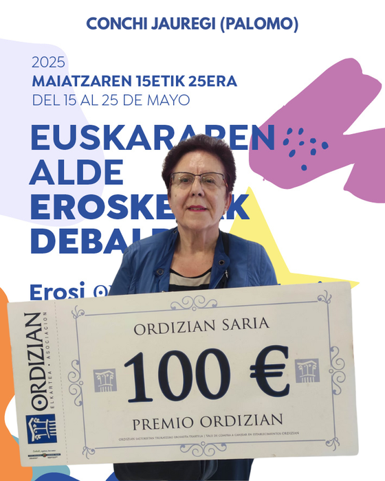 EUSKARAREN ALDE EROSKETAK DEBALDE: CONCHI JAUREGI (PALOMO)