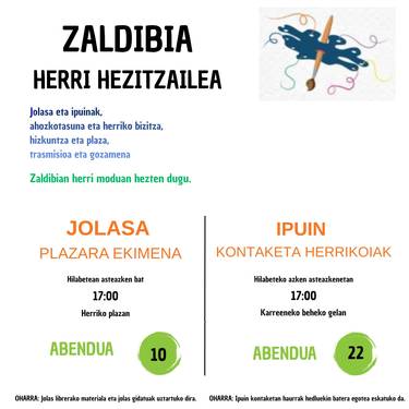 Zaldibia Herri Hezitzailea: Ipuin kontaketa herrikoiak