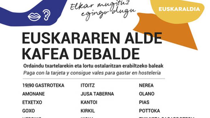 ORDIZIAN TXARTELA: Euskararen alde, kafea debalde
