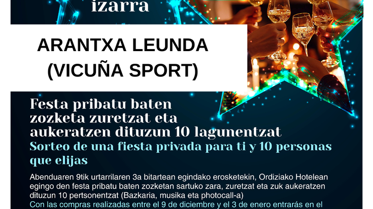 FESTA PRIBATUAREN IRABAZLEA: Arantxa Leunda (Vicuña Sport)