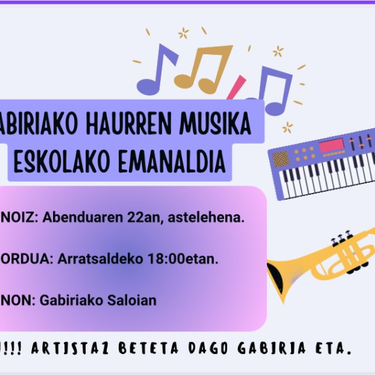 Gabiriako haurren musika eskolako emanaldia