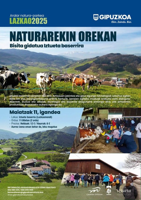 Naturarekin oreka. Bisita gidatua Iztueta baserrira