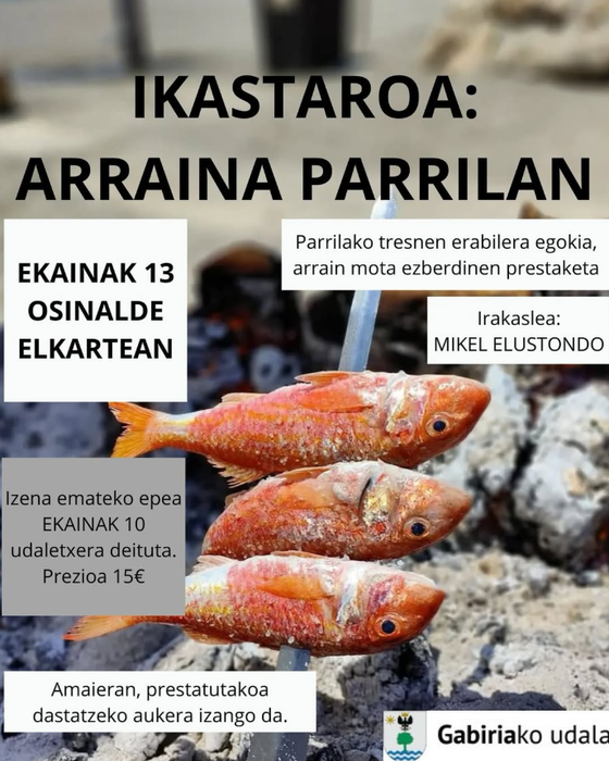 Ikastaroa: arraina parrillan