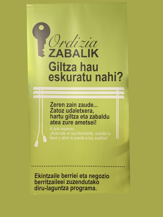 ORDIZIA ZABALIK 2026 dirulaguntzen deialdia zabalik dago