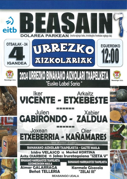 Herri kirol jaialdia: Urrezko aizkolariak