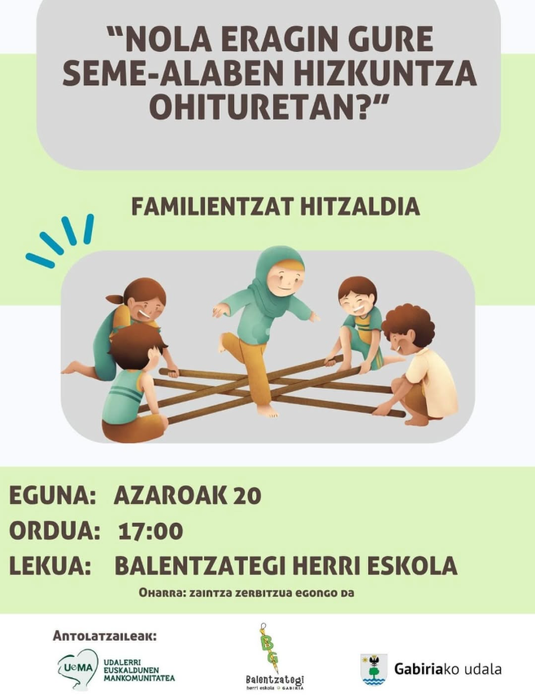 Nola eragin gure seme-alaben hizkuntza ohituretan?