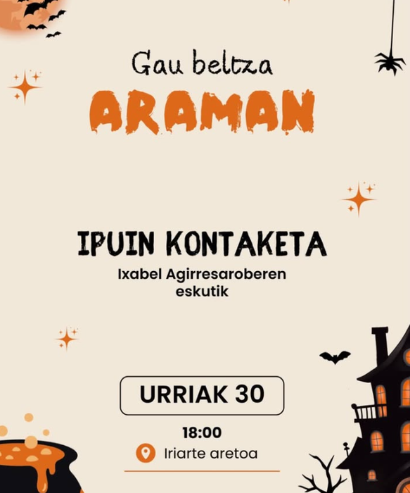 Gau Beltza: Ipuin kontaketa