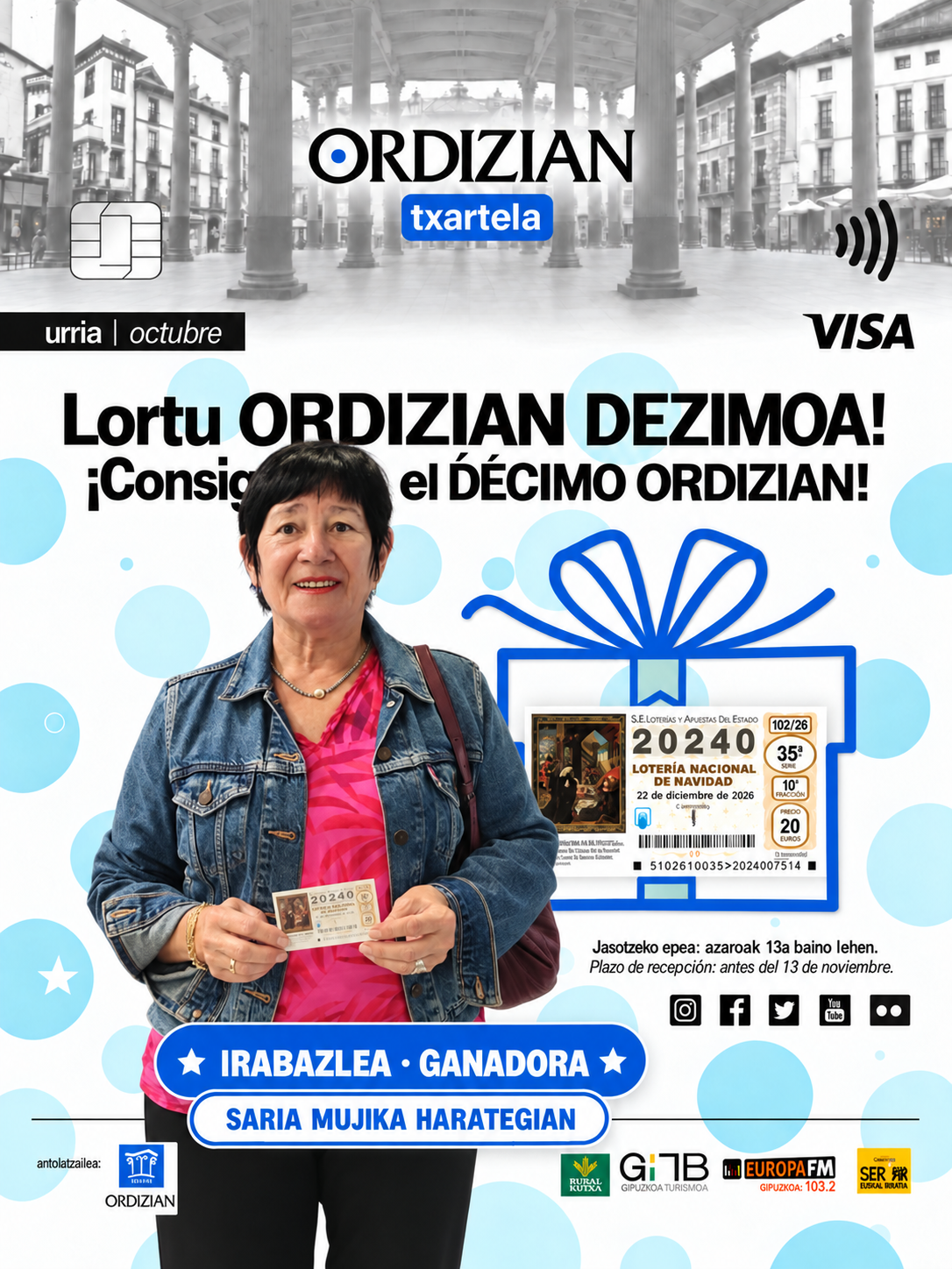 ORDIZIAN TXARTELAK SARIA DU!