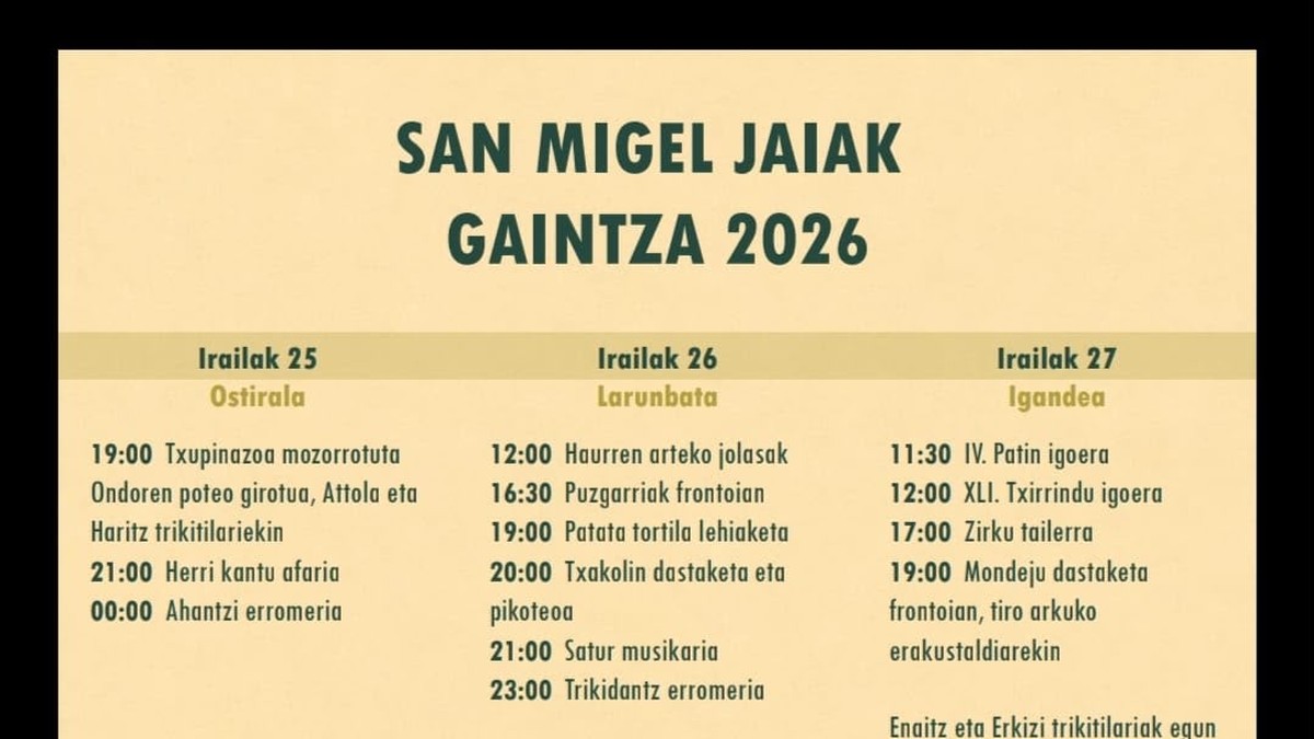 San Migel jaiak