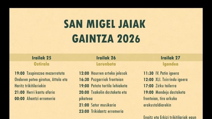 San Migel jaiak