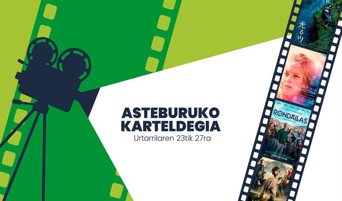 Asteburuko zinema eta antzerki karteldegia
