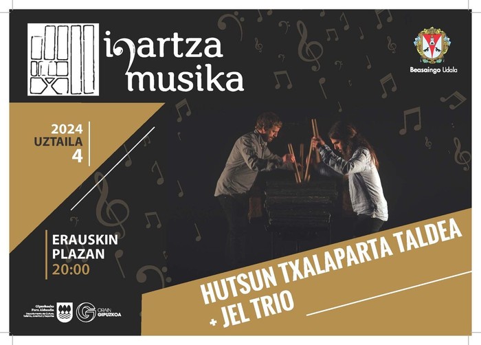 IGARTZA MUSIKA: HUTSUN TXALAPARTA TALDEA + JEL TRIO